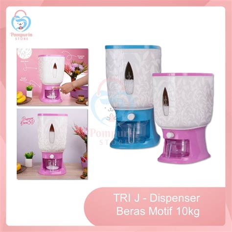 Jual TRI J Dispenser Beras 10kg Tempat Penyimpanan Beras Rice Box