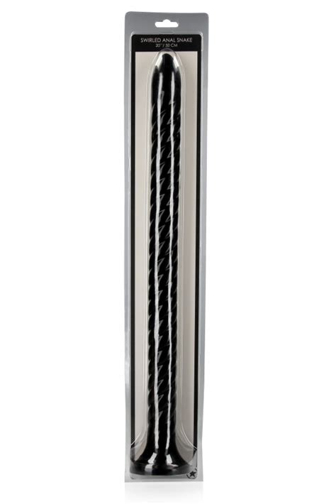 Swirled Anal Snake Dildo 50 Cm Zwart Bestel Bij Erotic Treasure