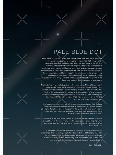 Pale Blue Dot Speech - Carl Sagan Premium Matte Vertical Poster ...