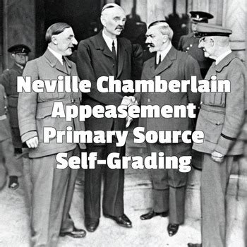 Chamberlain Appeasement Munich WWII Primary Source Self-Grading LMS ...