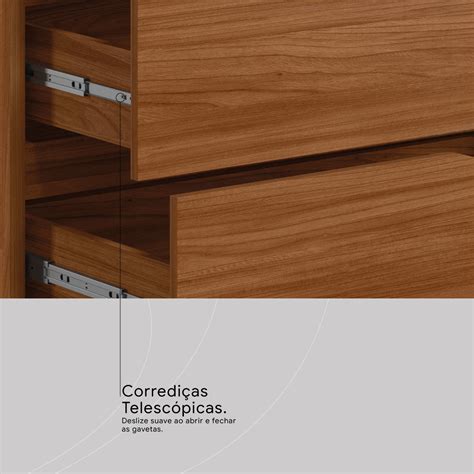 Nogueira Touch Nude Prime Tx Guarda Roupa Casal Portas Vidro Reflecta E Gavetas Laredo