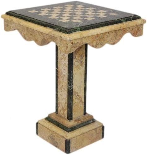 Casa Padrino Luxury Baroque Games Table Chess Checkers Table Marble