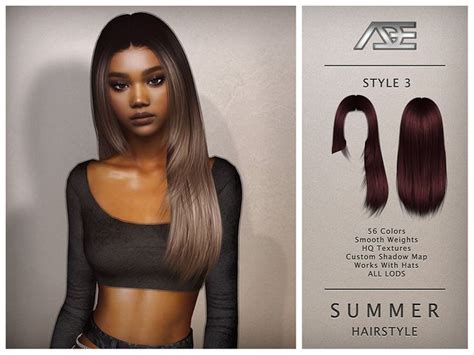 Ade Darma S Summer Style 3 Hairstyle In 2024 Sims Hair Hair