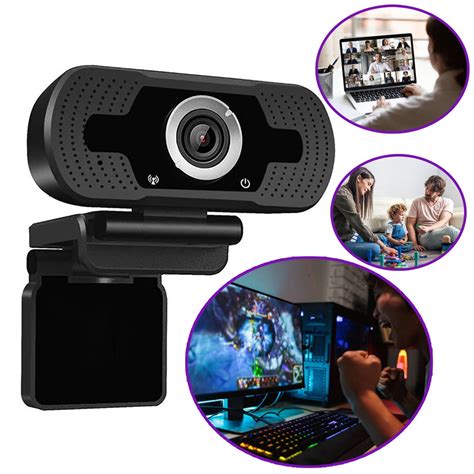 Webcam Para Computador Full Hd Usb Microfone Profissional