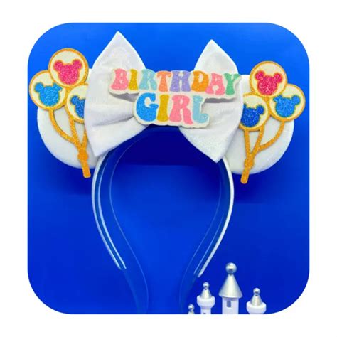 Disney Inspired Birthday Girl Balloons Mickey Minnie Mouse Ears Magic