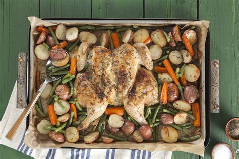 One Pan Roasted Chicken And Vegetables