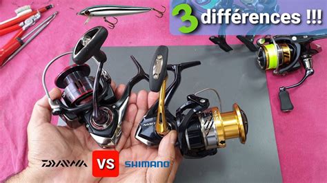 SHIMANO vs DAIWA 3 Différences sur les Moulinets de Pêche aux