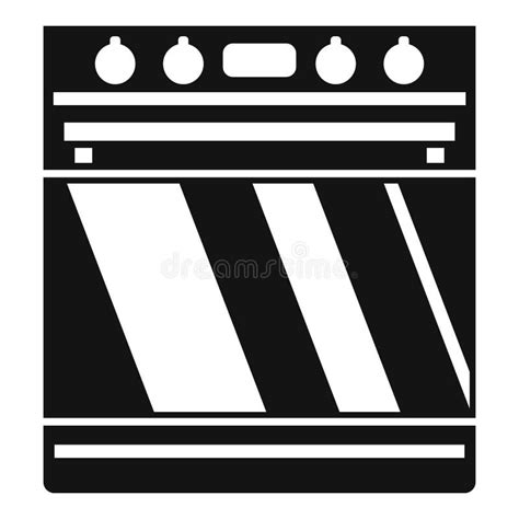 Digital Convection Oven Icon Simple Vector Electric Grill Stove Stock