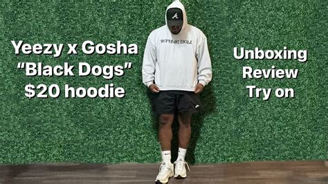 20 Yeezy Gosha Black Dog Hoodie Review And Try On Youtube