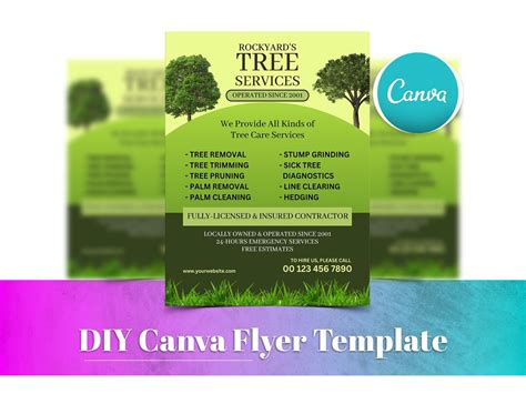 Tree Services Flyer, Printable Tree Trimming Service Flyer Design, DIY ...