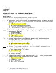 Ch Review Questions Completed Docx Stacy Smith Med Surg Prof D