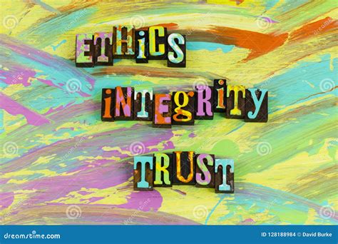 Ethics Code Integrity Trust Moral Character Trustworthy Stock Photo