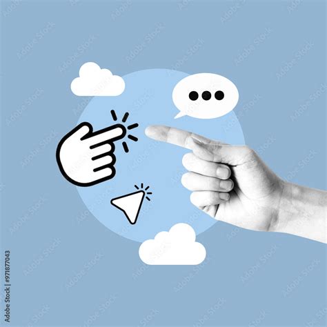 mouse cursor human hand montage composite image computer mouse web