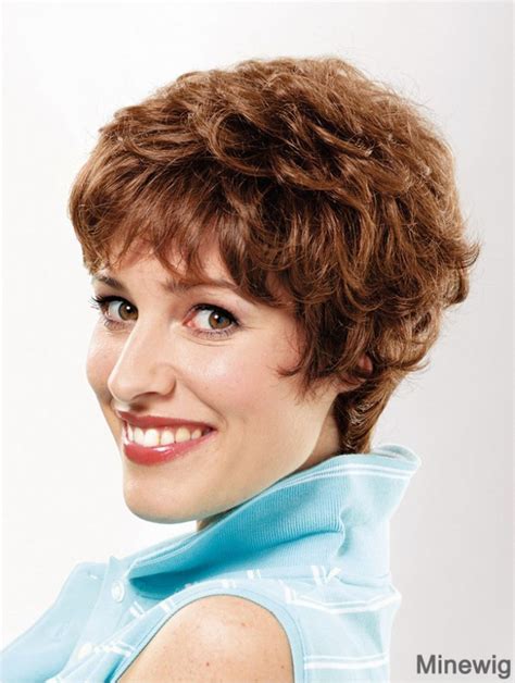 Synthetic Wavy Auburn 8 Short Capless Classic Style Wig