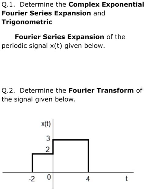 SOLVED Determine The Complex Exponential Fourier Series Expansion And