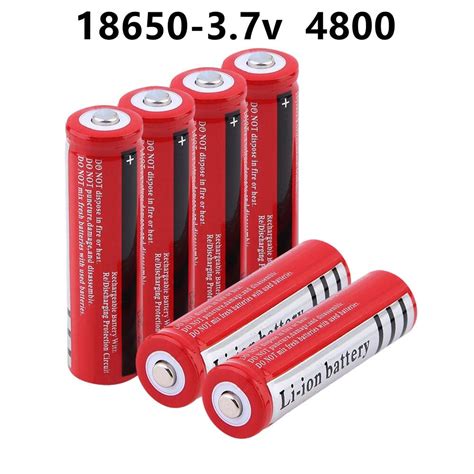 18650 Lithium Battery 3 7 V Volt 4800mah BRC 18650 Rechargeable Battery