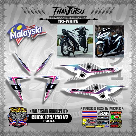 HONDA CLICK 125 150 V2 DECALS MALAYSIAN CONCEPT 01