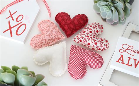 Valentines Day Fabric Hearts Tutorial Willow Bloom Home