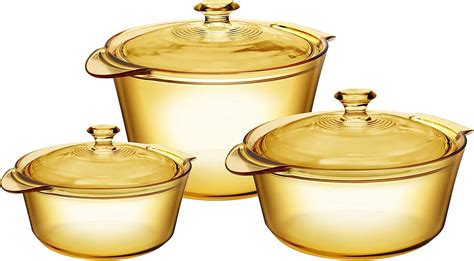 Visions Pyroceram Flair Casserole En Verre Et Casserole Attire Lot De