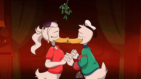 Mistletoe Kiss—Ducktales Daisy & Donald Duck Fanart | Cartoon Amino