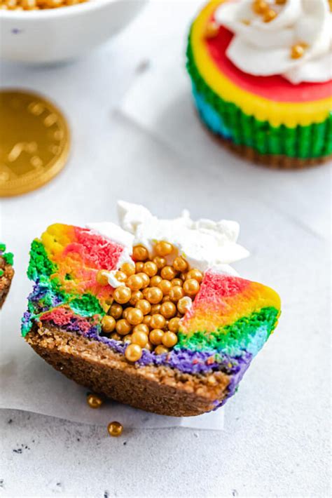 Pot Of Gold Mini Rainbow Cheesecakes Queenslee Appétit