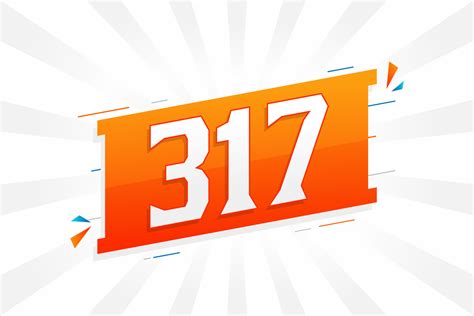 alfabeto de fonte de vetor de 317 números. número 317 com vetor de ...