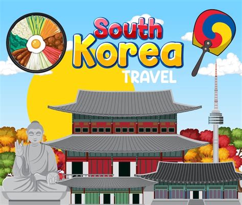 Free Vector South Korea Famous Landmark Element