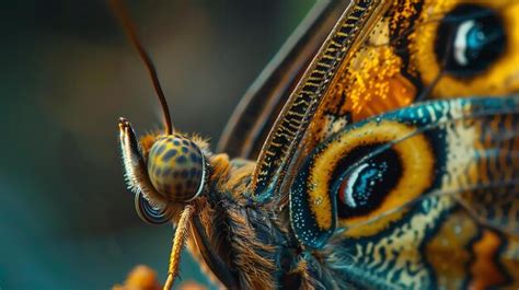 Um Impressionante Close De Um Olho De Borboleta Mostrando Os Detalhes