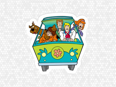 Scooby Doo Mystery Machine Sticker Etsy