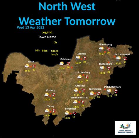 Sa Weather Service On Twitter North West Tomorrow S Weather Overview