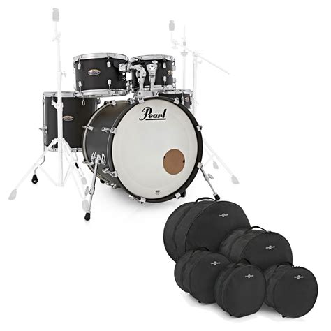 Disc Pearl Decade Maple Fusion Shell Pack W Bags Slate Black At