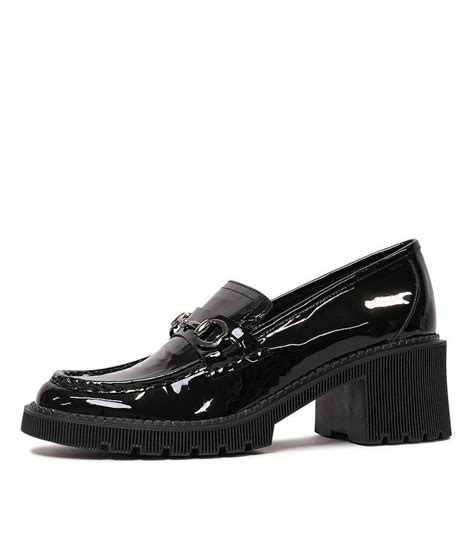 Zoey Black Patent Leather Loafers By Django And Juliette Shouz