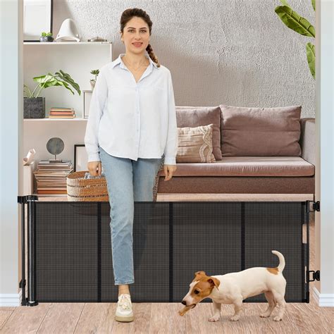 24 Inches Tall Retractable Baby Gates for Doorways, Short Dog Gates to