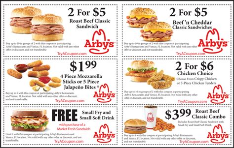 Current Printable Current Arbys Coupons