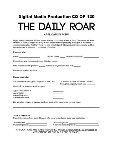 Fillable Online Secure1 Nbed Nb Daily Roar Application 2020 Fax Email