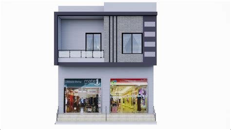 shops plan  home design  sketchup enscape youtube