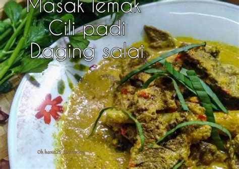 Resipi Masak Lemak Cili Padi Daging Salai Oleh 0h Hana Cookpad