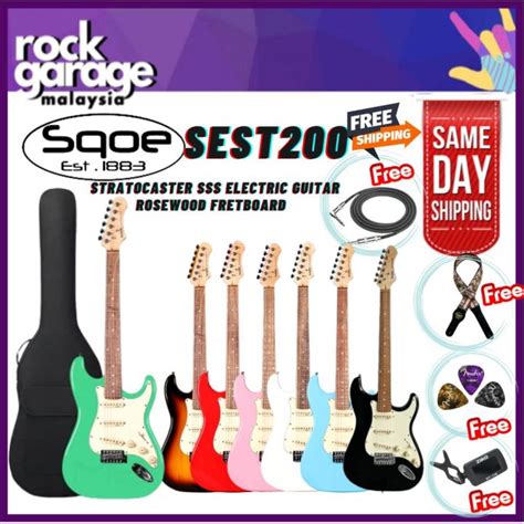 Sqoe Sest Stratocaster Sss String Electric Guitar Rosewood