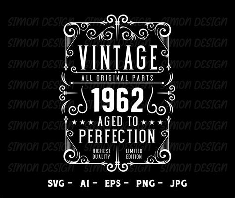 60th Birthday Svg 60th Birthday Shirt Vintage 1962 Svg Etsy Canada