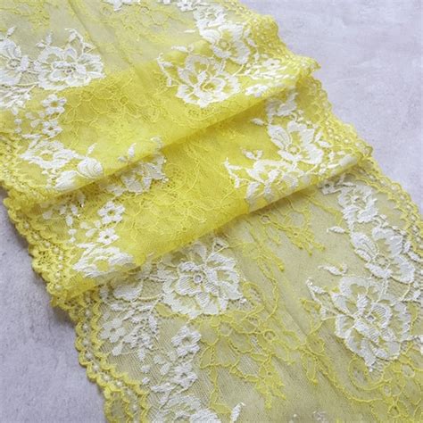 Colorful Stretch Lace Floral Lingerie Lace Trim Elastic Lace Etsy