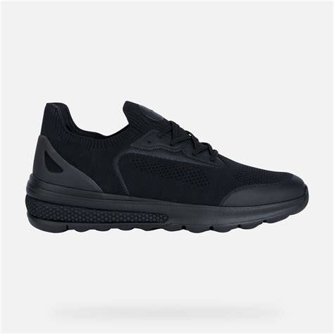 Geox® SPHERICA ACTIF: Men's black Cushioned Sneakers | Geox®