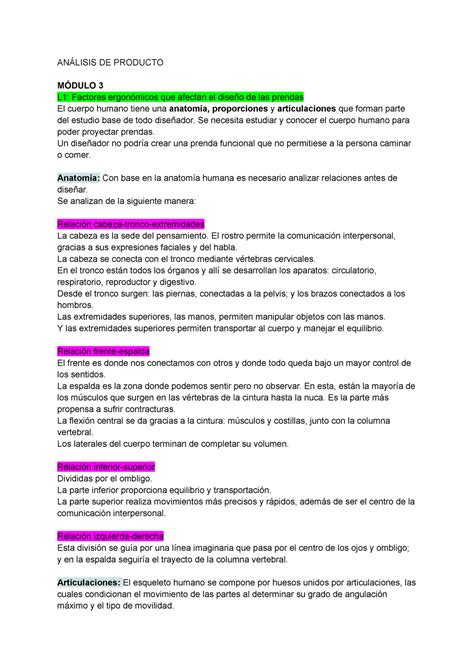 Análisis De Producto Resumen M3 y M4 ANÁLISIS DE PRODUCTO MÓDULO 3