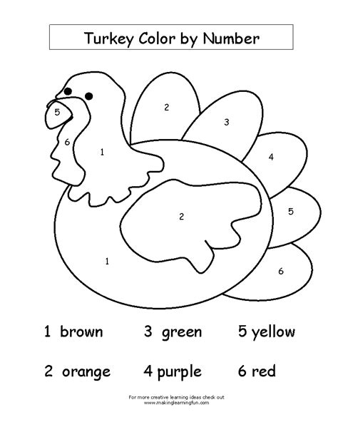 Turkey Color By Number