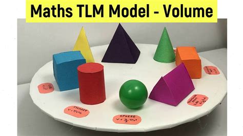 Maths Tlm Model On Shapes And Volumes Paper Model Diy Educational