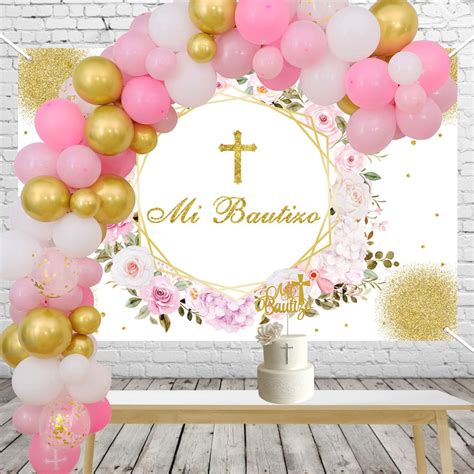 Buy Mi Bautizo Decorations Set Baptism Party Supplies With Mi Bautizo