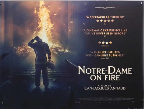 Notre Dame On Fire Original Movie Poster UK Quad 40 X30 Simon Dwyer