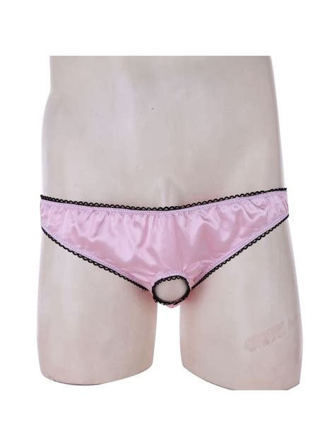 Men Sissy Satin Bikini Briefs