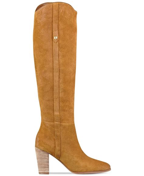 Guess Women's Honon Suede Tall Boots in Natural - Lyst