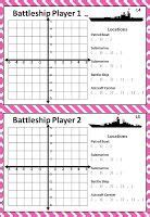 Coordinate Battleship Game Coordinates Math Battleship Game