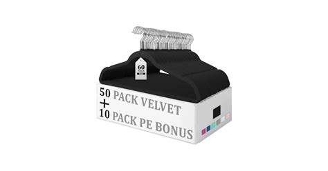 Pack Flysums Premium Velvet Hangers With Bonus Plastic Hangers